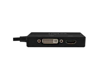 LogiLink DisplayPort 4K vers adaptateur DVI/HDMI/VGA, noir