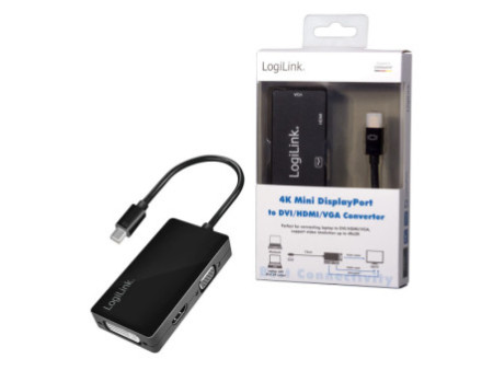 LogiLink Mini DisplayPort 4K vers adaptateur DVI/HDMI/VGA