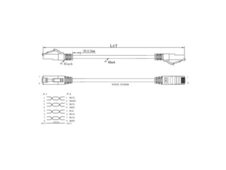 LogiLink Câble Patch, Cat.6A, S/FTP, 10 m, noir, PUR
