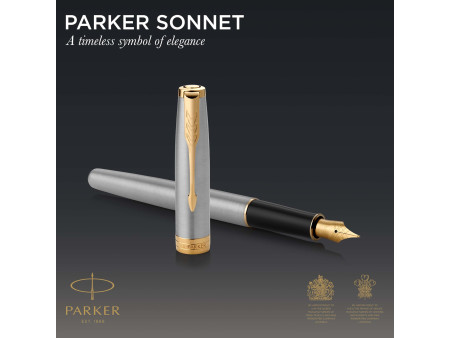 PARKER Stylo plume SONNET Acier G.T.