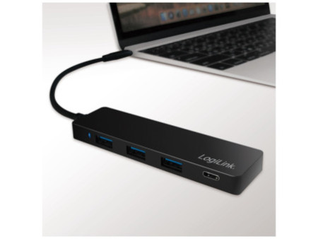 LogiLink Hub USB 3.0 plat avec connecteur USB-C 3.1 Gen1