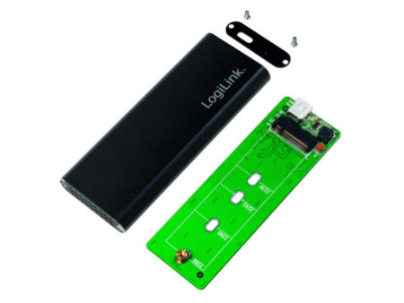 LogiLink Boîtier disque dur M.2 SATA, USB 3.1, noir