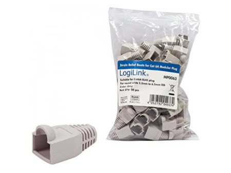 LogiLink Manchon de protection pour connecteur RJ45, gris