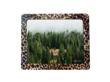 LogiLink Tapis de souris avec poche pour photo 'Léopard'