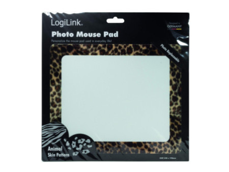 LogiLink Tapis de souris avec poche pour photo 'Léopard'