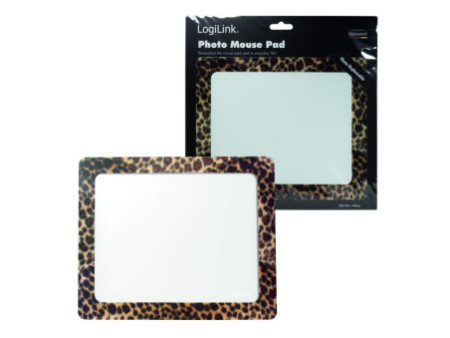 LogiLink Tapis de souris avec poche pour photo 'Léopard'