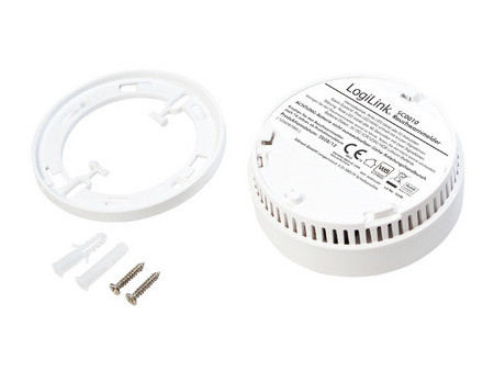 LogiLink Détecteur de fumée Longlife, avec batterie, blanc