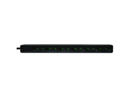 LogiLink Multiprise Euro, 6 prises, sans interrupteur, noir