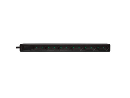 LogiLink Multiprise Euro, 6 prises, sans interrupteur, noir