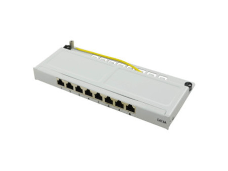 LogiLink Mini-panneau de brassage Cat.6A, 8 ports, gris