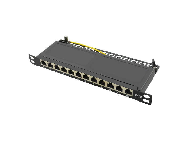 LogiLink Panneau de brassage 10' Cat.6A, 12 ports, noir