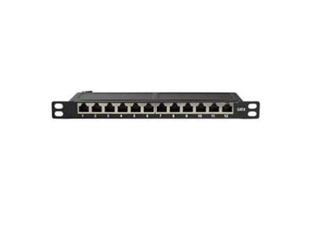LogiLink Panneau de brassage 10' Cat.6, 12 ports, noir