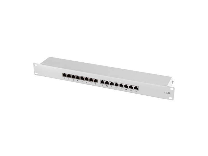 LogiLink Panneau de brassage 19' Cat.6A, 16 ports, 1 U