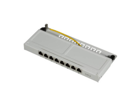 LogiLink Mini-panneau de brassage Cat.6, 8 ports, gris