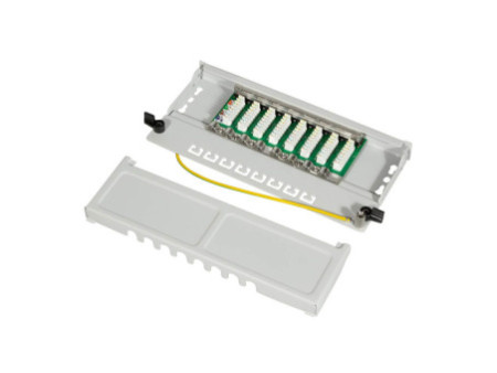LogiLink Mini-panneau de brassage Cat.6, 8 ports, gris