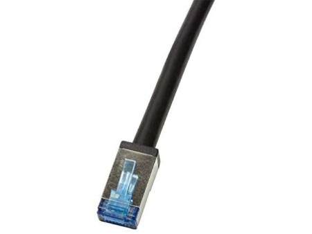 LogiLink Câble patch extérieur, cat. 6A, S/FTP, 1,0 m, noir