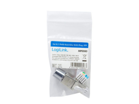 LogiLink Connecteur RJ45 mâle, montage sans outil, Cat.8.1