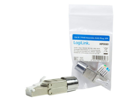 LogiLink Connecteur RJ45 mâle, montage sans outil, Cat.8.1