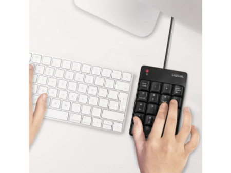 LogiLink Pavé numérique USB, avec câble, 19 touches, noir
