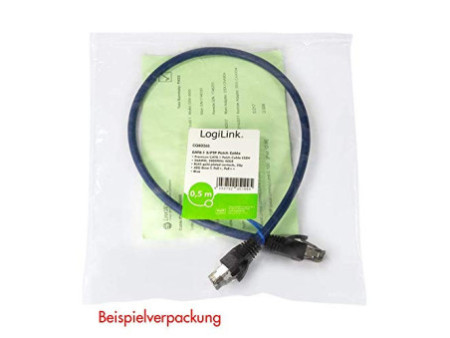 LogiLink Câble patch premium, Cat. 8.1, S/FTP, 1,5 m, bleu