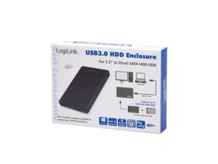 LogiLink Boîtier pour disque dur SATA 2,5', USB 3.0, noir