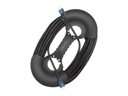 LogiLink Enrouleur de câble, pour câbles de 2 à 20 m, noir