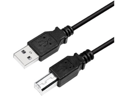 LogiLink Câble USB 2.0, USB-A - USB-B, 2,0 m, noir