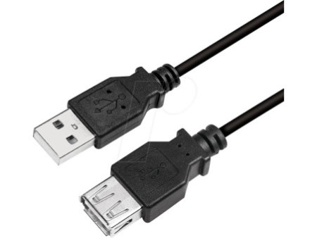 LogiLink Rallonge USB 2.0, 2,0 m, noir
