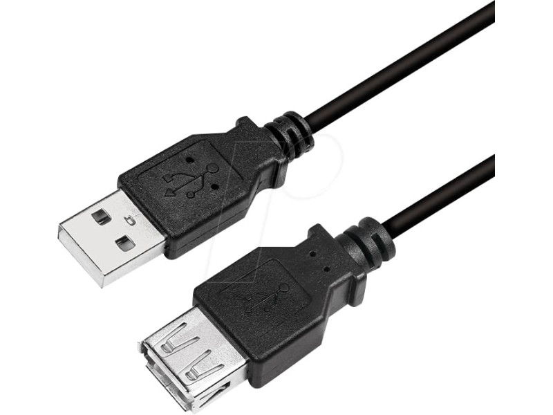 LogiLink Rallonge USB 2.0, 5,0 m, noir