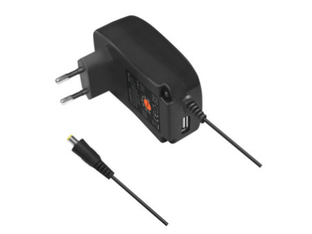 LogiLink Chargeur universel avec port USB, 24 Watt, noir