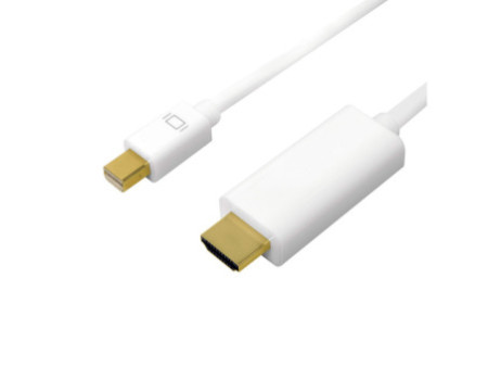 LogiLink Câble Mini DisplayPort - HDMI, 4K, 5,0 m, blanc