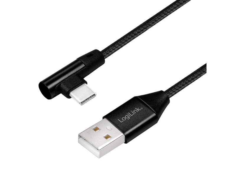 LogiLink Câble USB 2.0, USB-A - USB-C mâle, 0,3 m, noir