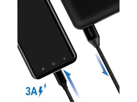 LogiLink Câble USB 2.0, USB-A - USB-C mâle, 1,0 m, noir