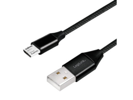 LogiLink Câble USB 2.0, USB-A - Micro USB, 1,0 m, rouge