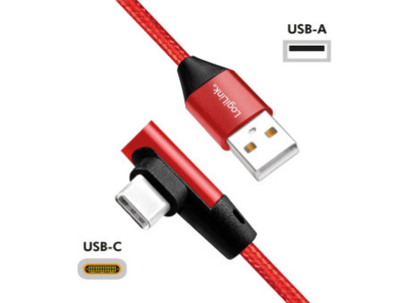 LogiLink Câble USB 2.0, USB-A - USB-C mâle, 0,3 m, rouge