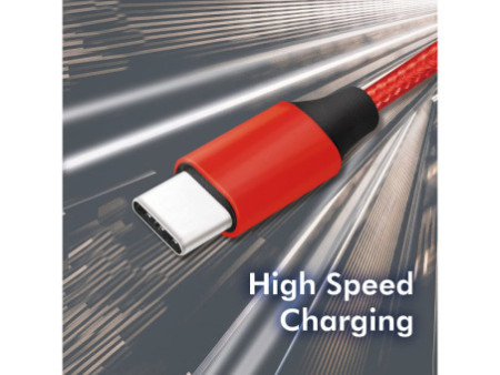LogiLink Câble USB 2.0, USB-A - USB-C mâle, 1,0 m, rouge