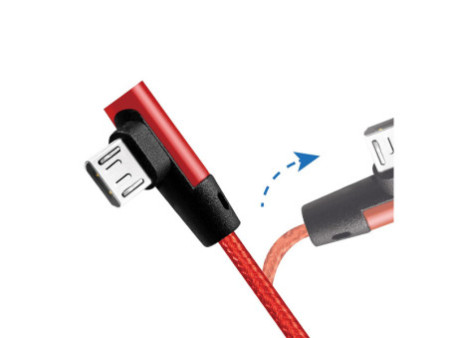 LogiLink Câble USB 2.0, USB-A - Micro USB, 0,3 m, rouge