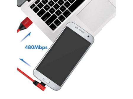 LogiLink Câble USB 2.0, USB-A - Micro USB, 0,3 m, rouge