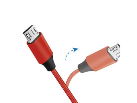 LogiLink Câble USB 2.0, USB-A - Micro USB, 0,3 m, rouge