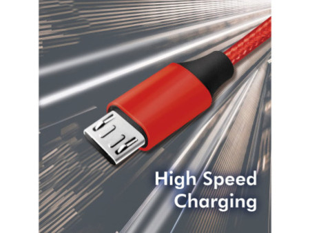 LogiLink Câble USB 2.0, USB-A - Micro USB, 0,3 m, rouge