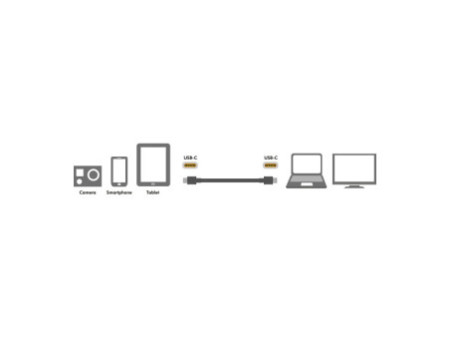 LogiLink Câble USB 2.0, USB-C - USB-C mâle, 1,0 m, noir
