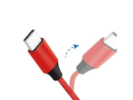 LogiLink Câble USB 2.0, USB-C - USB-C mâle, 1,0 m, rouge