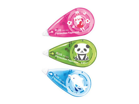 PLUS JAPAN Roller correcteur 'Mini Zoo' 5mm x 6m, présentoir