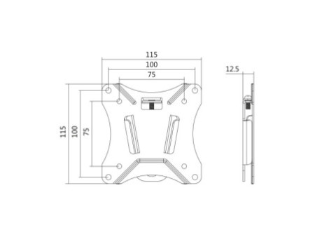 LogiLink Support mural pour TV, plat, 33,02 - 68,58 cm