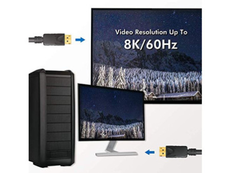 LogiLink Câble de raccordement DisplayPort 1.4, 5,0 m, noir