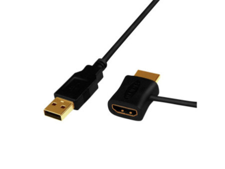 LogiLink Câble adaptateur d'alimentation HDMI, noir