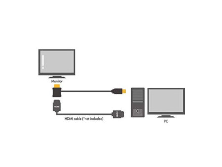LogiLink Câble adaptateur d'alimentation HDMI, noir