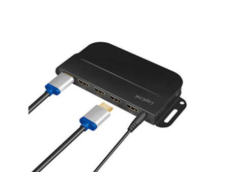 LogiLink Répartiteur Ultra Slim 4K Pro HMDI, support montage