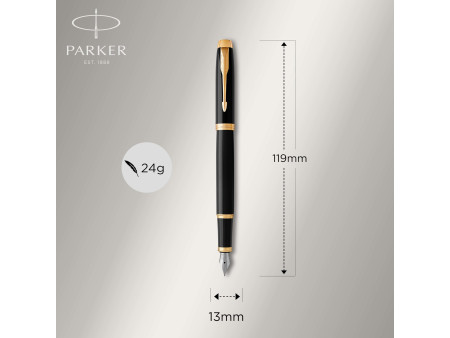 PARKER Stylo plume IM Laque Noire G.T.