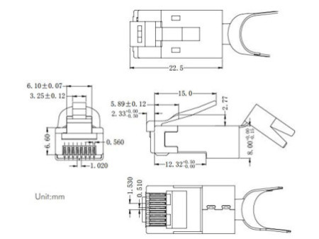 LogiLink Connecteur RJ45, Cat.6A/Cat.7/Cat.7A/Cat.8.1
